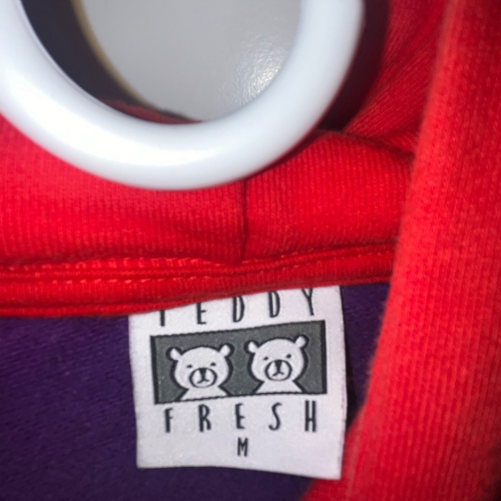 Teddy Fresh Hoodie Colorblock Pullover Sweatshirt Embroidered Logo Men's - Picture 3 of 3